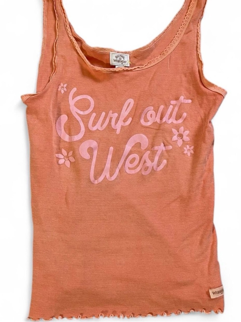 Wrangler Rust Orange Ribbed Tank